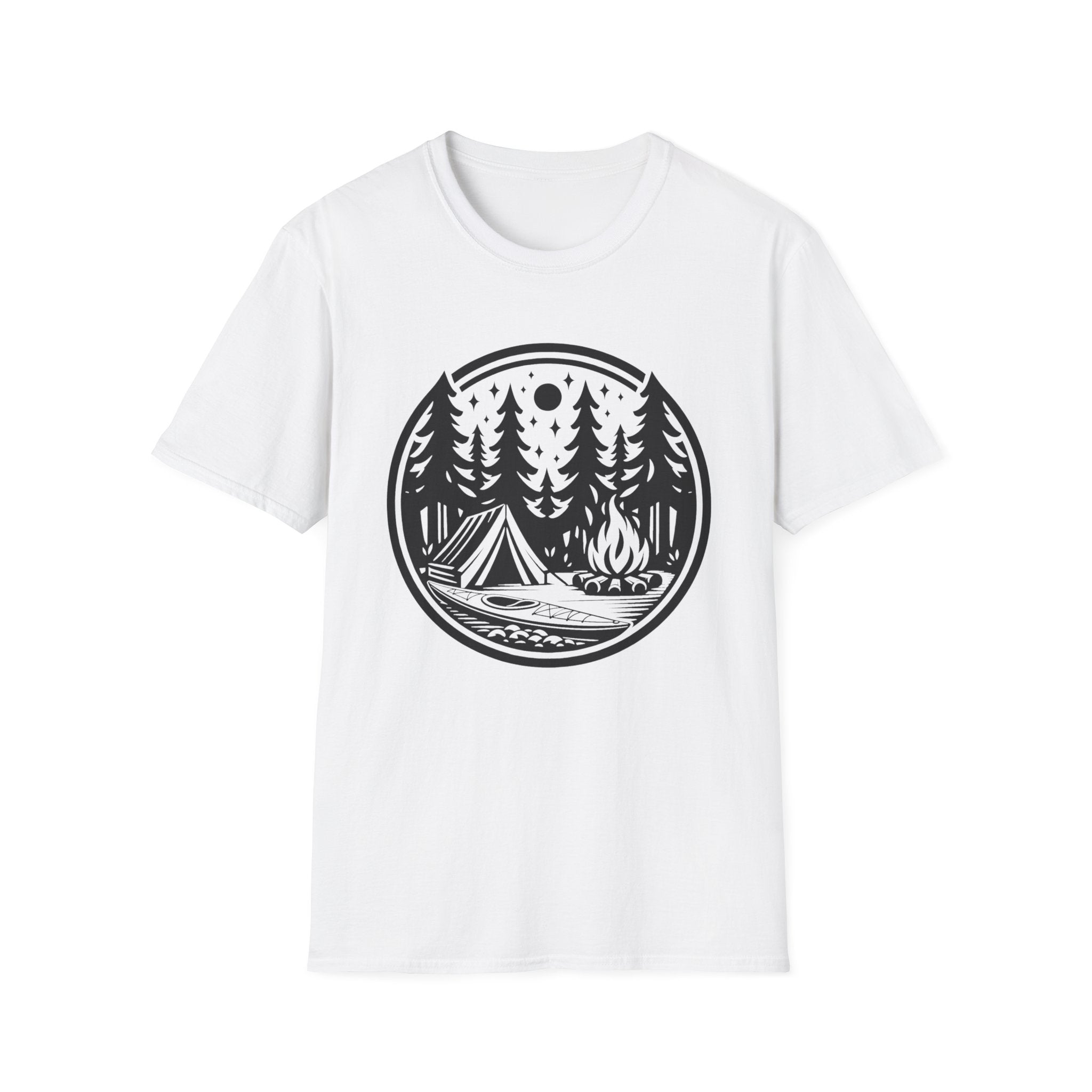 Camping Circle Outdoor Graphic T-Shirt