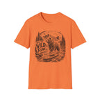 Into The Wild Flow Bear T‑Shirt — Fishing Nature Graphic Tee
