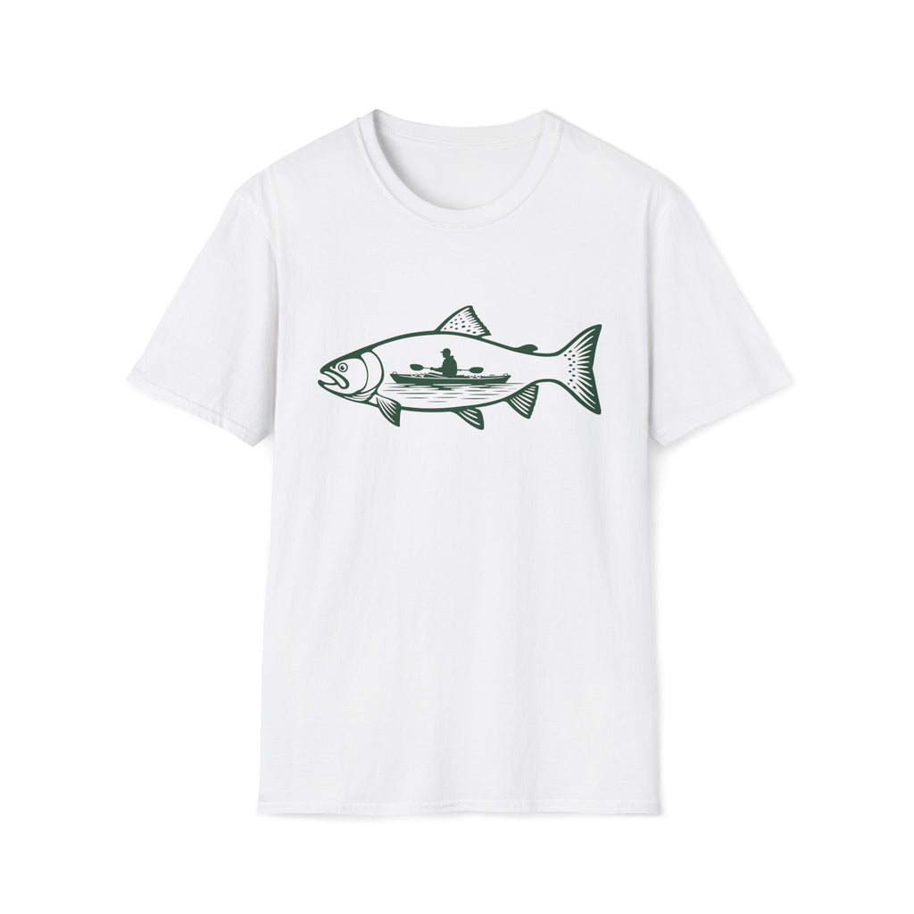 Fishing Graphic T-Shirt — Scenic Fish Illustration