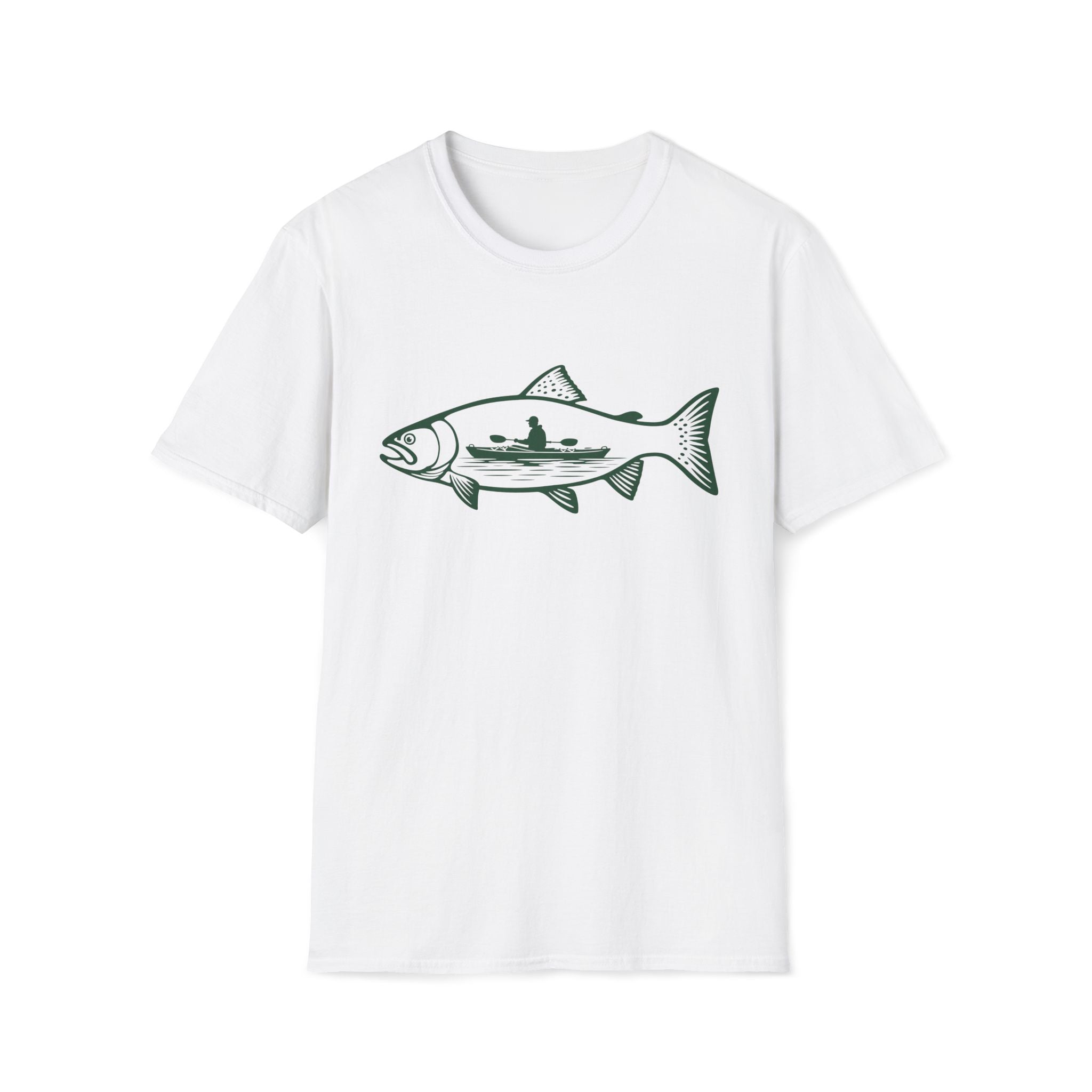 Fishing Graphic T-Shirt — Scenic Fish Illustration