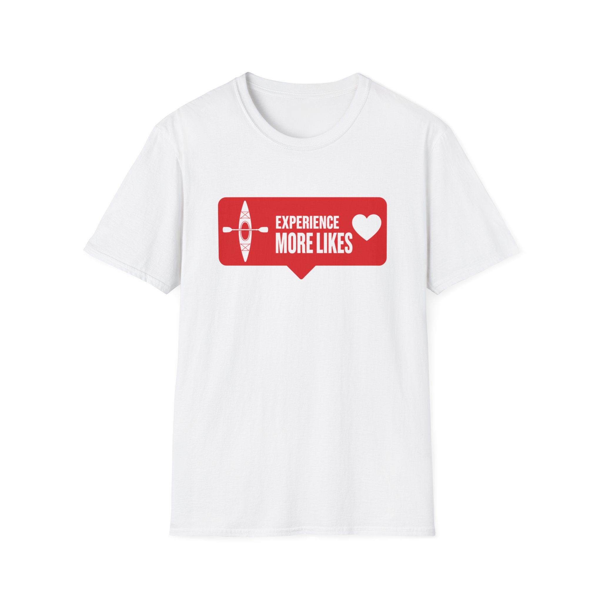 Experience More Likes Social Media Kayak Graphic Tee