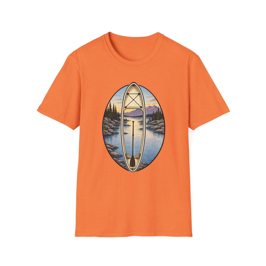 Canoe Sunset Scenic Lake Paddle Tee