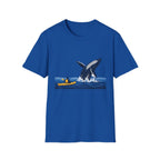 Whale Breach Kayak T-Shirt — Ocean Adventure Tee for Kayakers & Whale Lovers