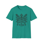 Paddle & Pine T‑Shirt — Rustic Kayak Paddle Outdoor Camping Tee