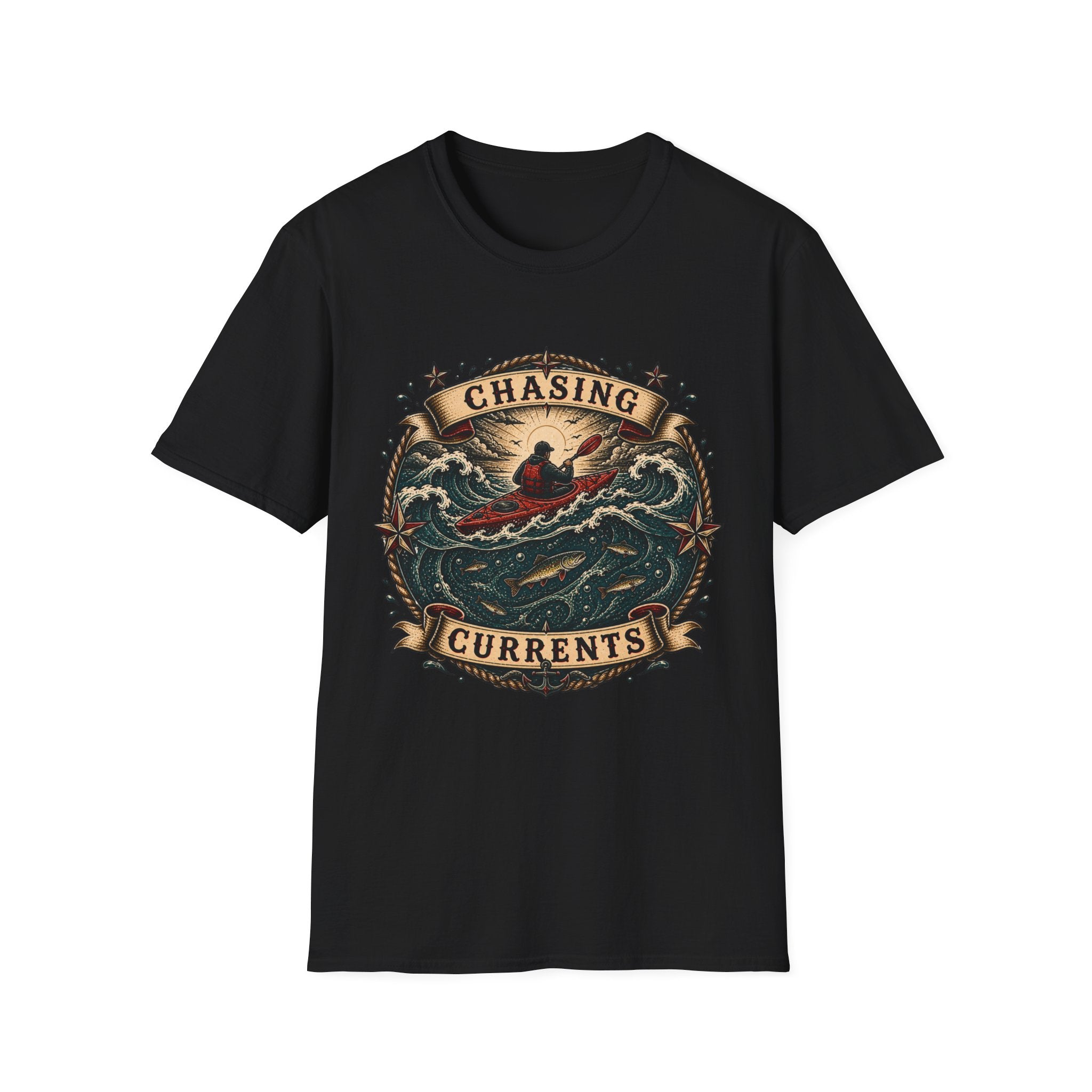 Chasing Currents Kayak T-Shirt – Adventure Ocean Paddling Tee