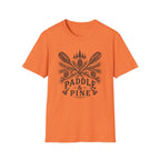 Paddle & Pine T‑Shirt — Rustic Kayak Paddle Outdoor Camping Tee