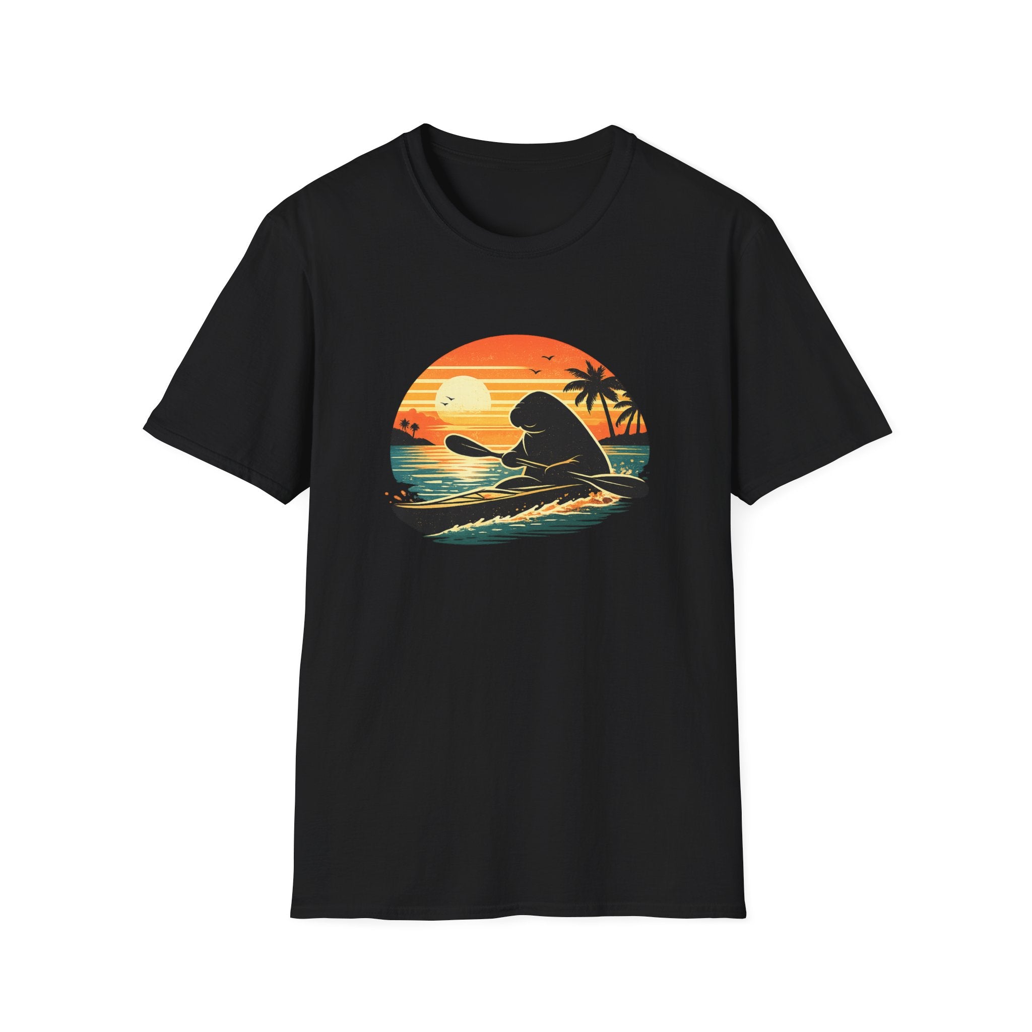 Kayaking Manatee Sunset T-Shirt