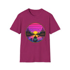 Sunset Kayak T-Shirt — Retro Mountain Lake Design