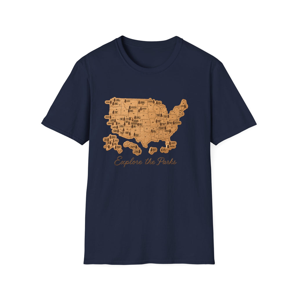 Explore the National Parks Map Tee