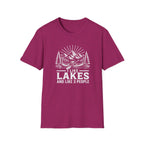 Lake Canoe T-Shirt — "I Like Lakes and Like 3 People" Outdoor Camping Shirt