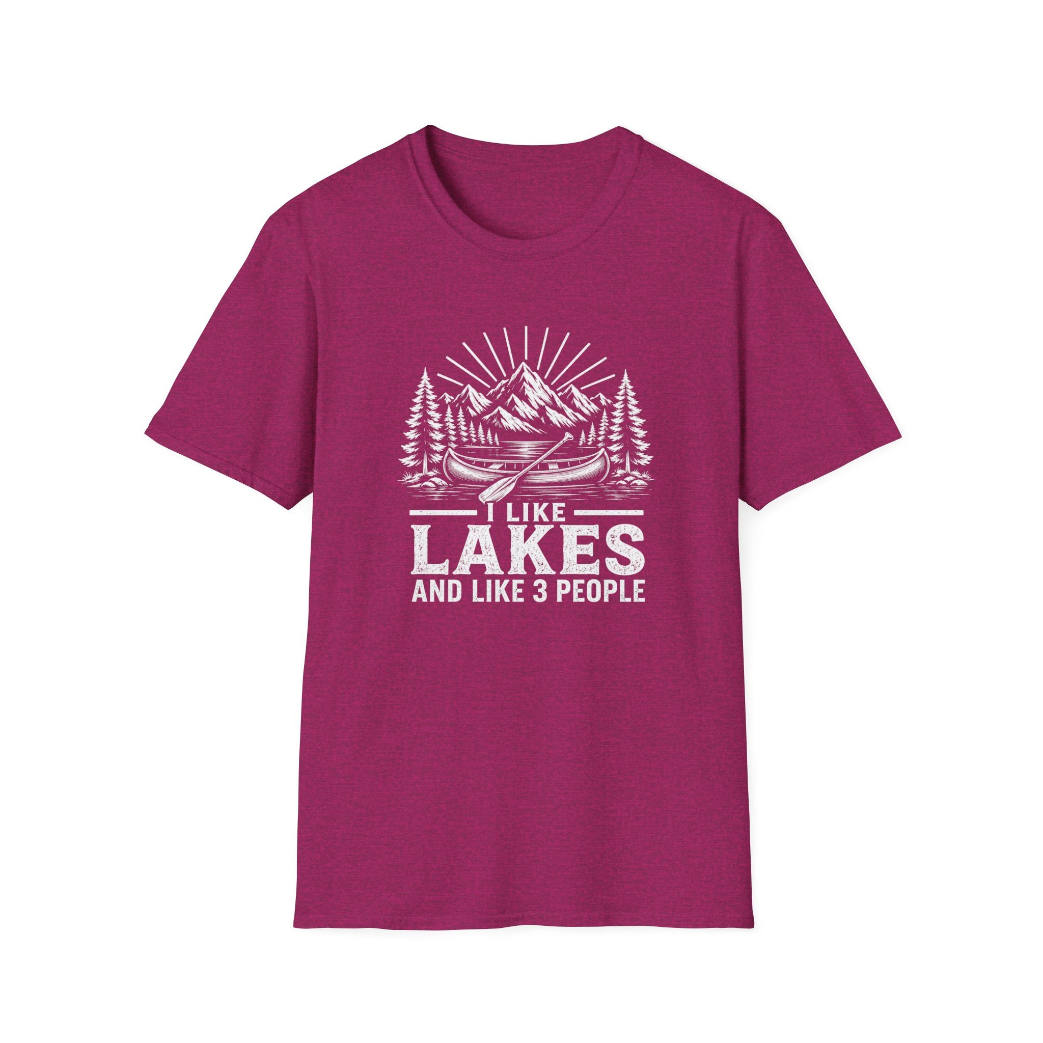 Lake Canoe T-Shirt — "I Like Lakes and Like 3 People" Outdoor Camping Shirt