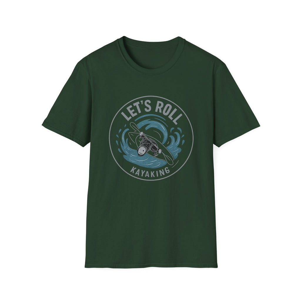 Kayaking T‑Shirt — "Let's Roll" Whitewater Tee