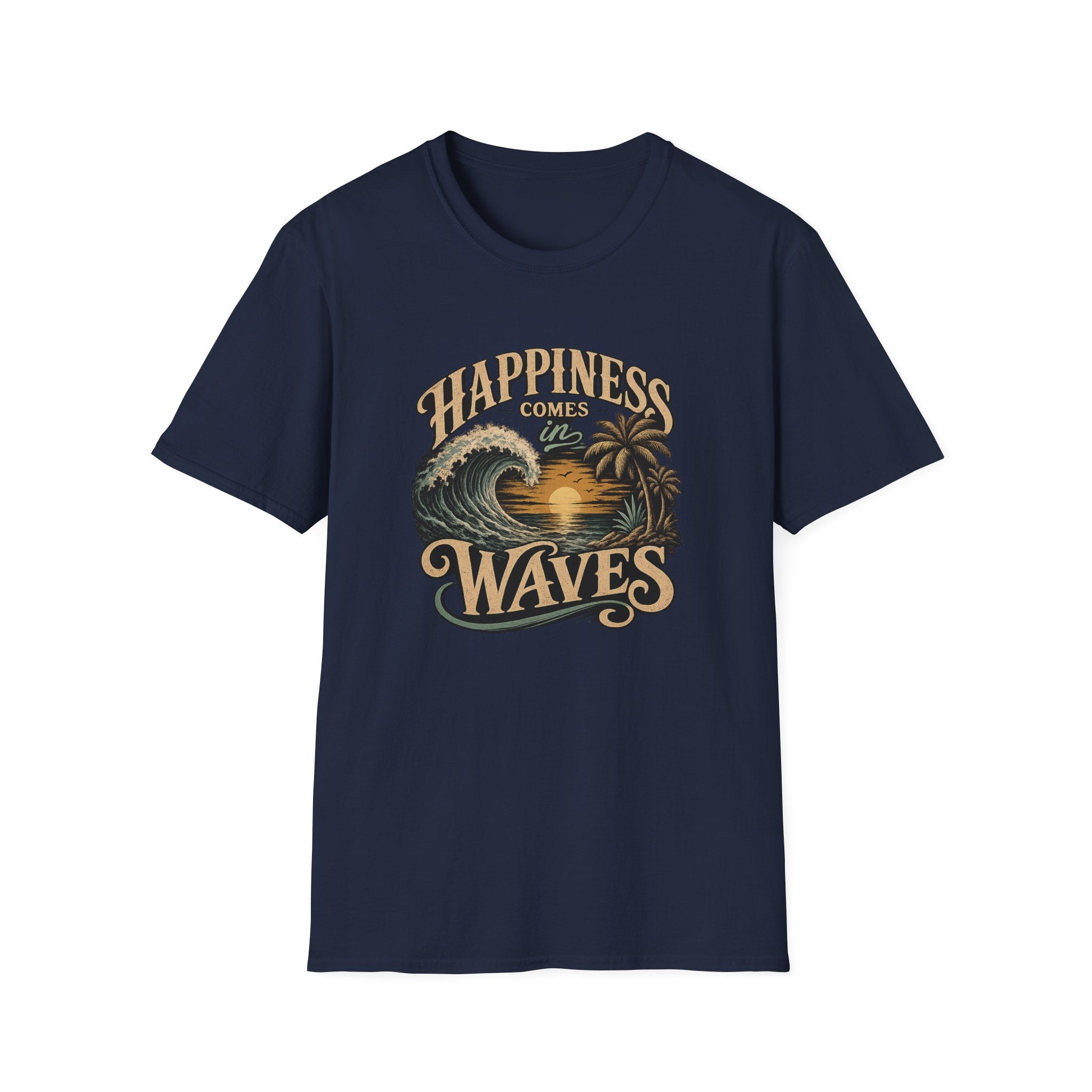 Happiness Comes in Waves Vintage Tee