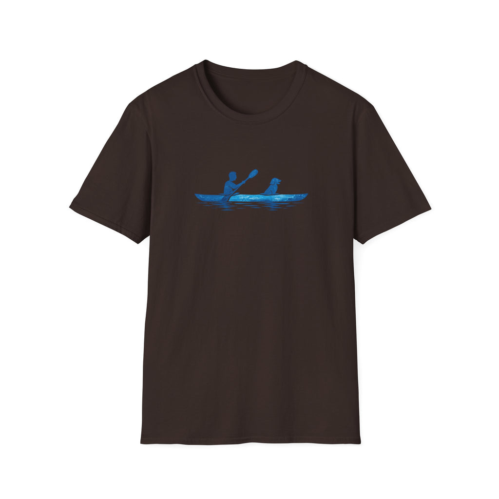 Kayak Dog T‑Shirt — Kayak Paddling with Dog Graphic Tee