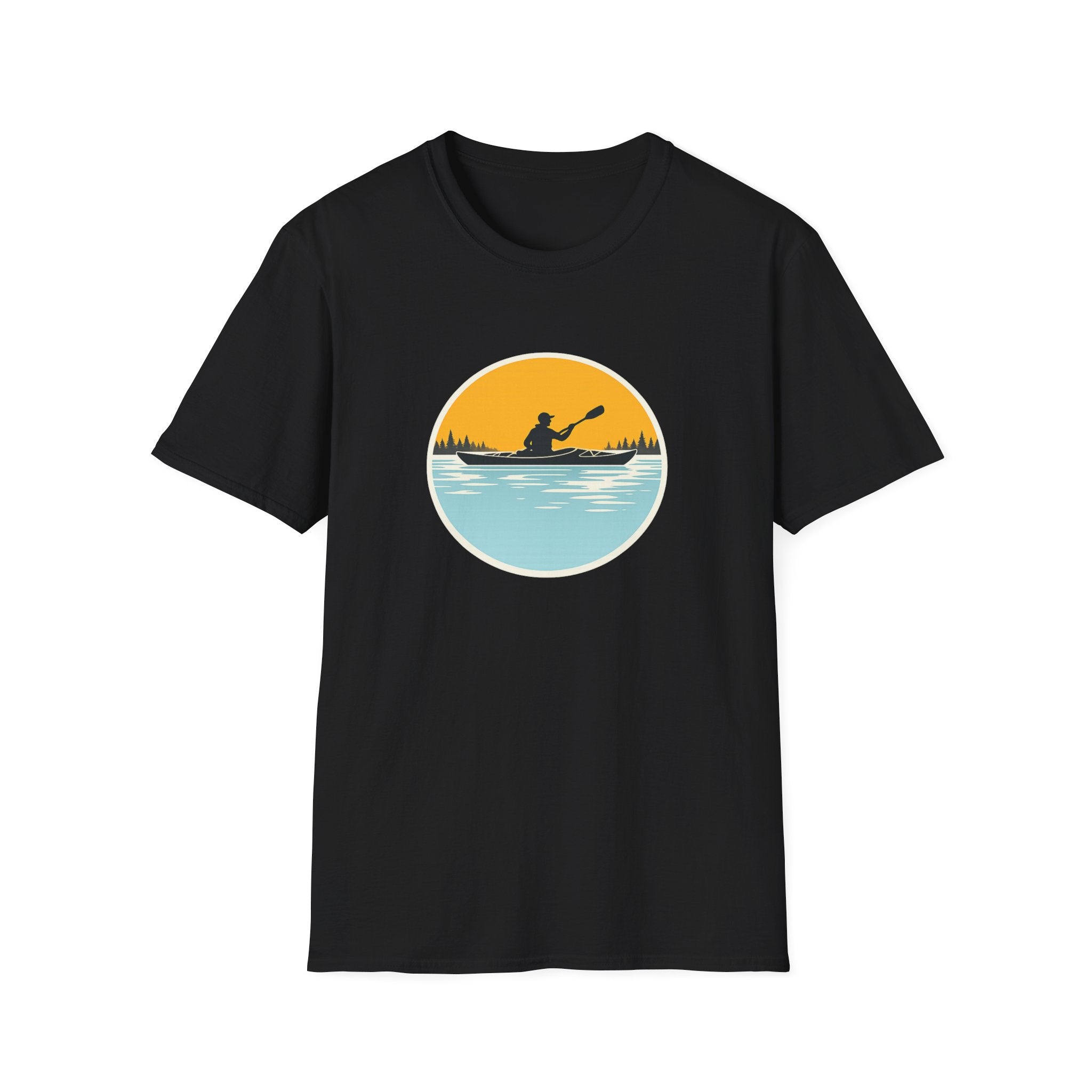 Kayaking Sunset T-Shirt — Paddle Silhouette Tee