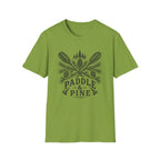 Paddle & Pine T‑Shirt — Rustic Kayak Paddle Outdoor Camping Tee
