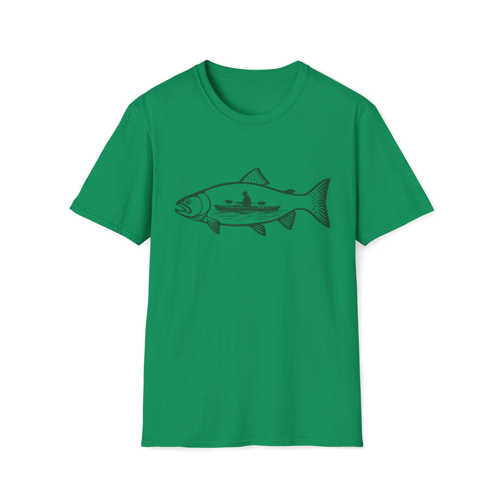 Fishing Graphic T-Shirt — Scenic Fish Illustration
