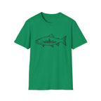 Fishing Graphic T-Shirt — Scenic Fish Illustration