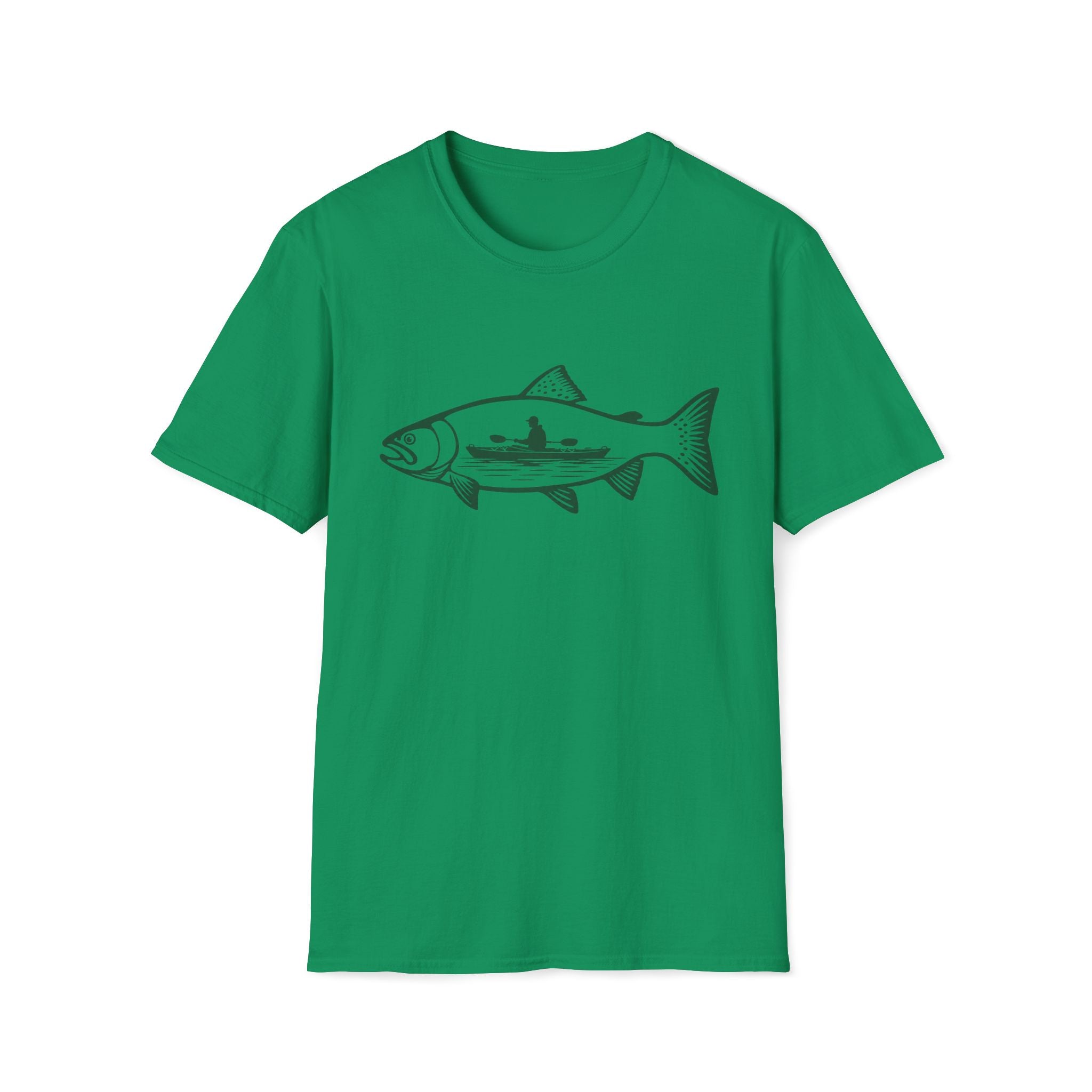 Fishing Graphic T-Shirt — Scenic Fish Illustration