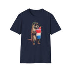Otter Drinking a red, white, and blue slushy 250th