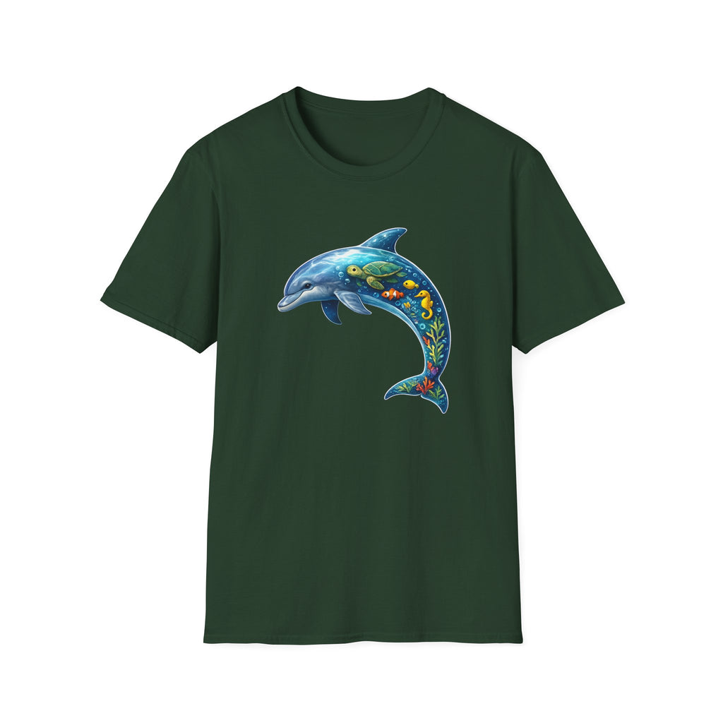 Dolphin Nature Scene T-Shirt — Ocean & River Wildlife Graphic Tee