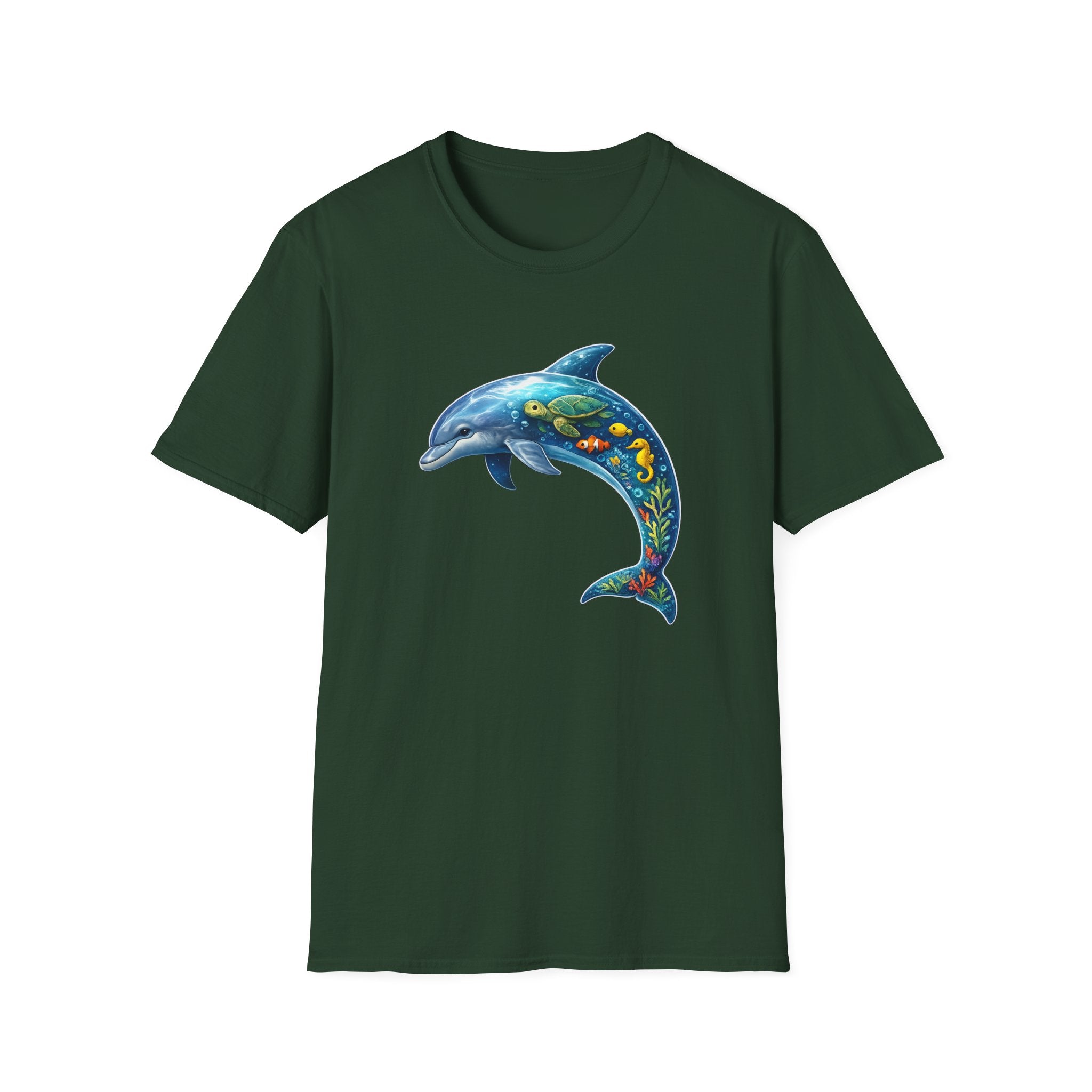 Dolphin Nature Scene T-Shirt — Ocean & River Wildlife Graphic Tee
