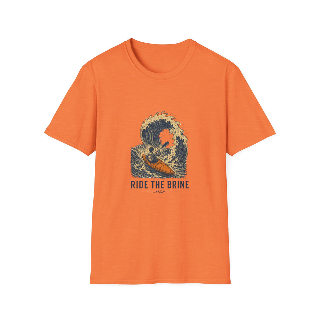 Ride the Brine Kayak T-Shirt — Vintage Wave Kayak Graphic Tee