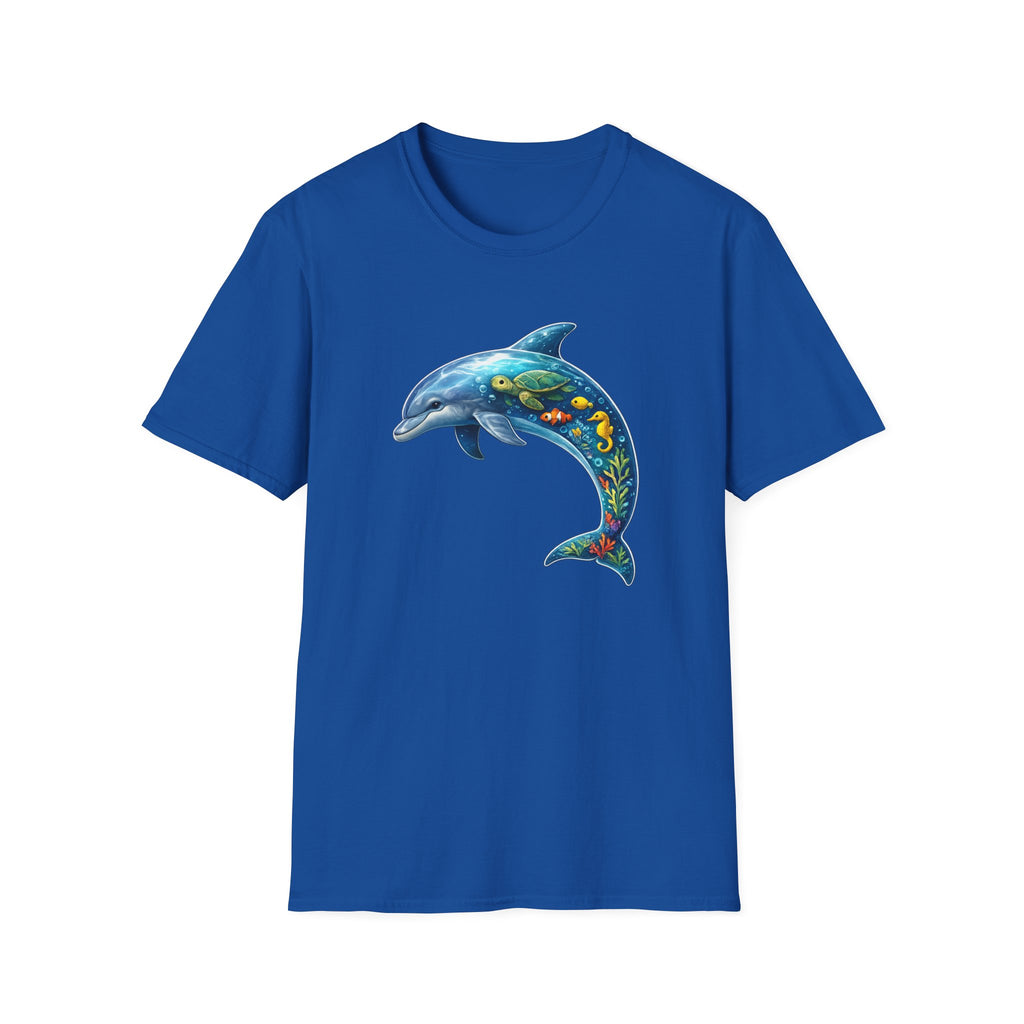 Dolphin Nature Scene T-Shirt — Ocean & River Wildlife Graphic Tee