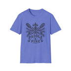 Paddle & Pine T‑Shirt — Rustic Kayak Paddle Outdoor Camping Tee