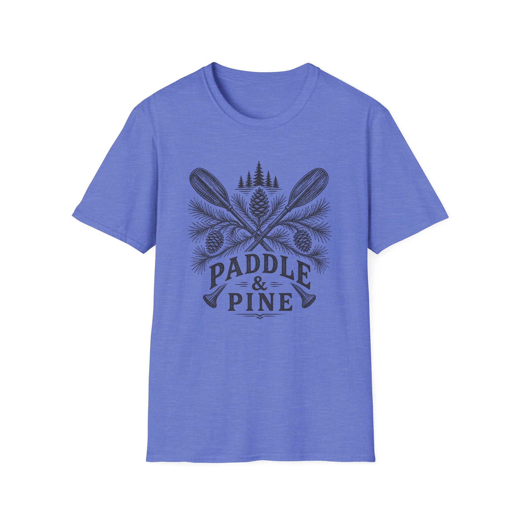 Paddle & Pine T‑Shirt — Rustic Kayak Paddle Outdoor Camping Tee