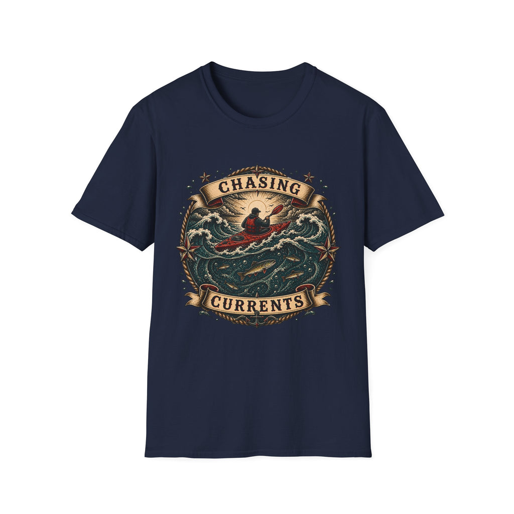 Chasing Currents Kayak T-Shirt – Adventure Ocean Paddling Tee