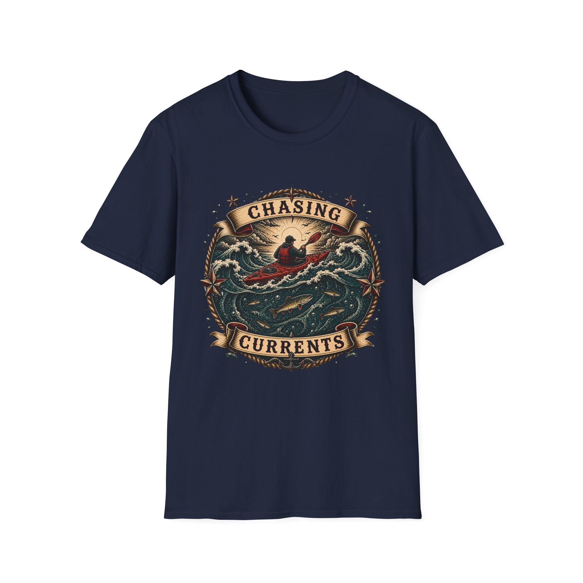 Chasing Currents Kayak T-Shirt – Adventure Ocean Paddling Tee