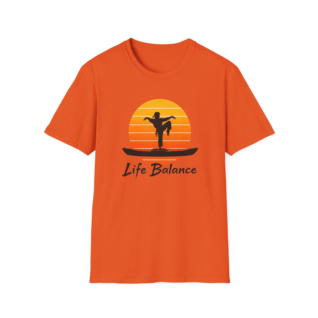 Life Balance Silhouette karate crane pose