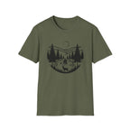 Mountain River Scene with Deer T-Shirt