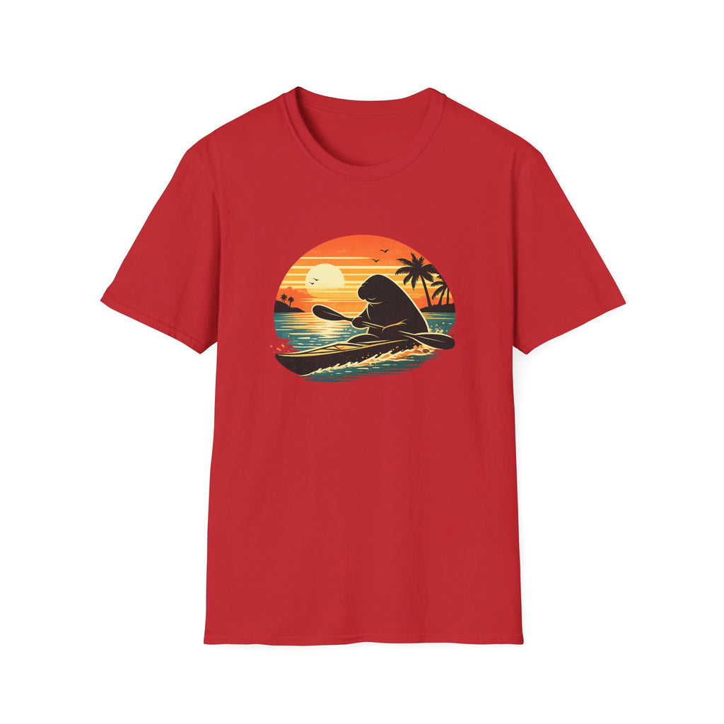 Kayaking Manatee Sunset T-Shirt