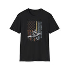 Kayak American Flag T-Shirt