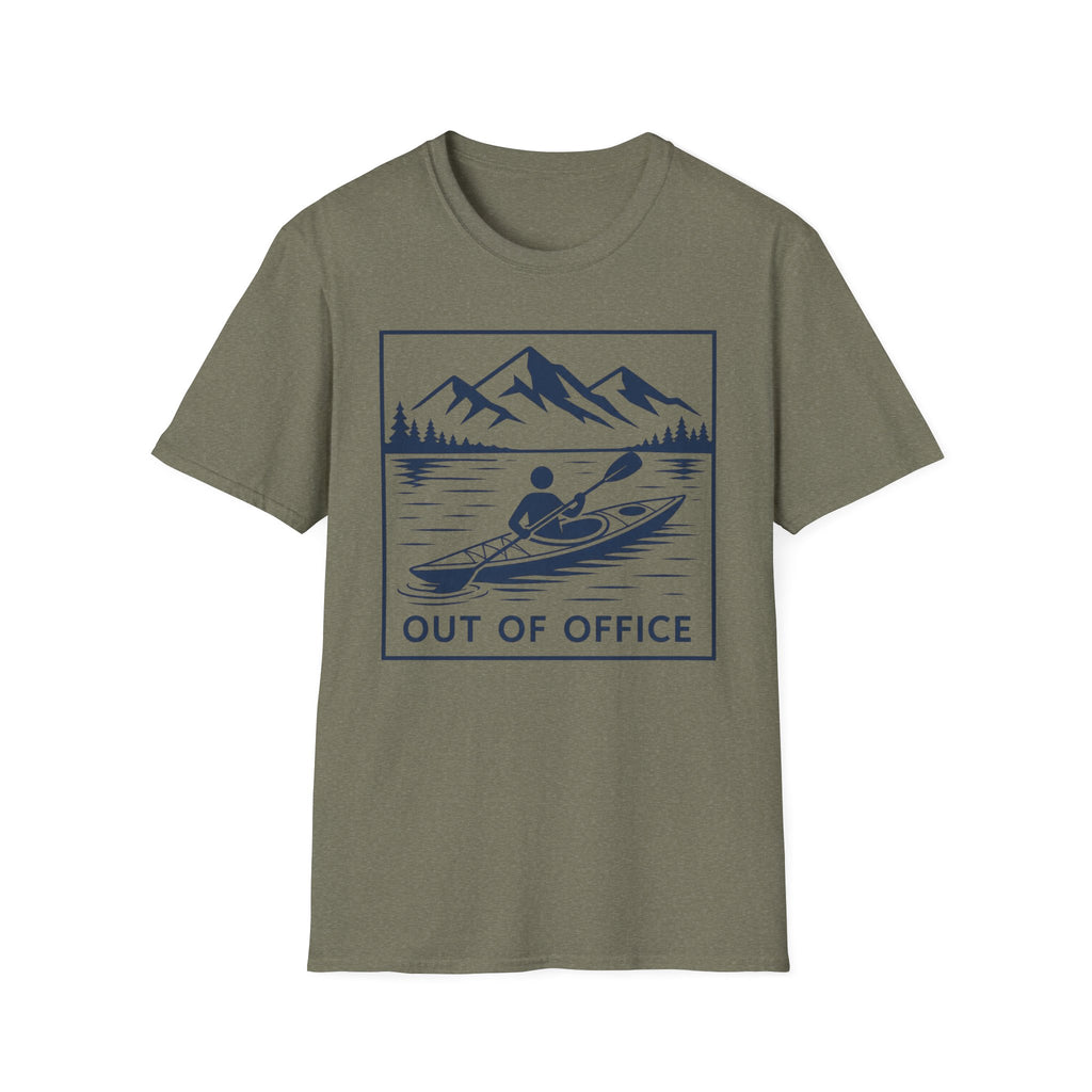 Out Of Office Kayaking T-Shirt — Mountain Lake Adventure Tee