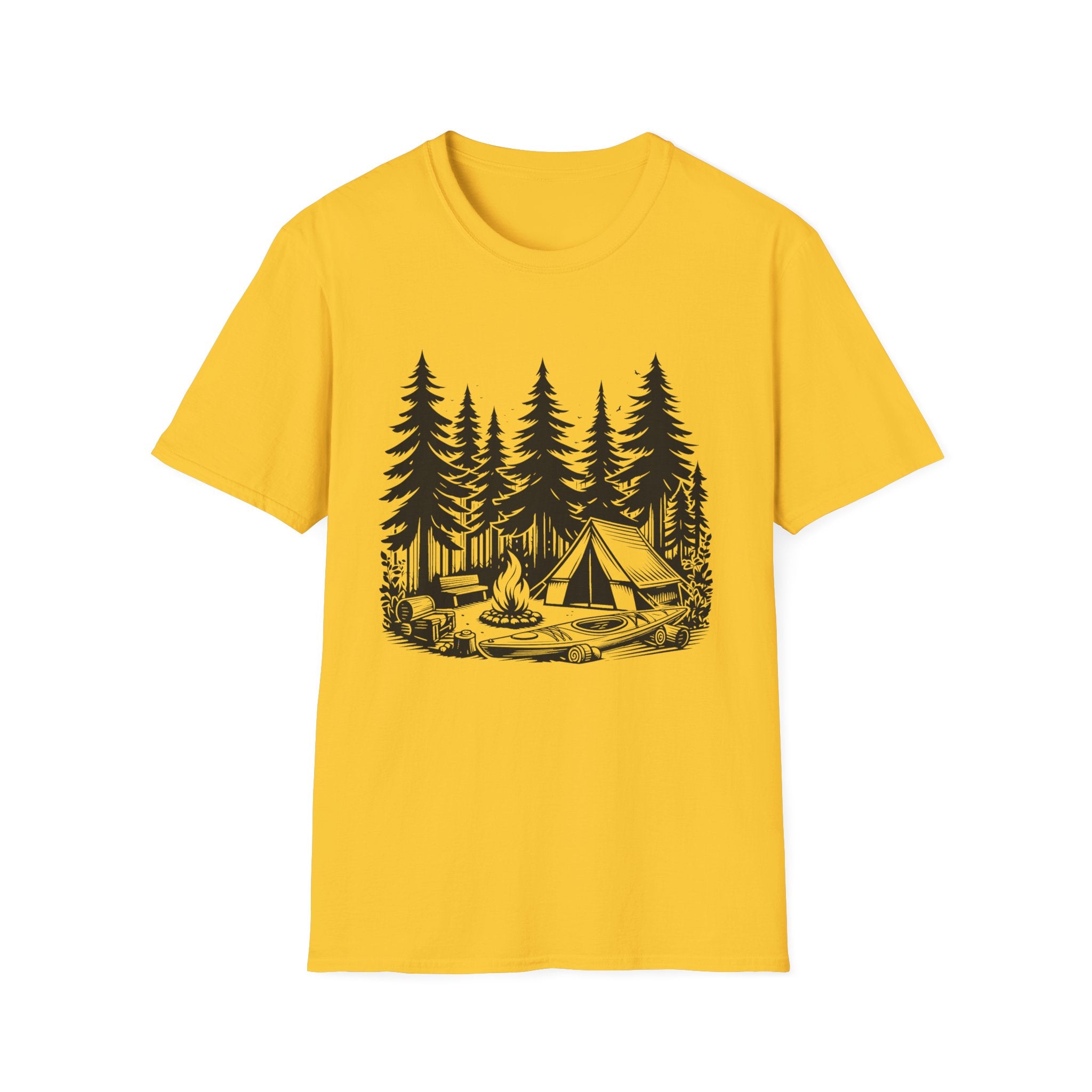 Vintage Forest Campfire kayak Tee