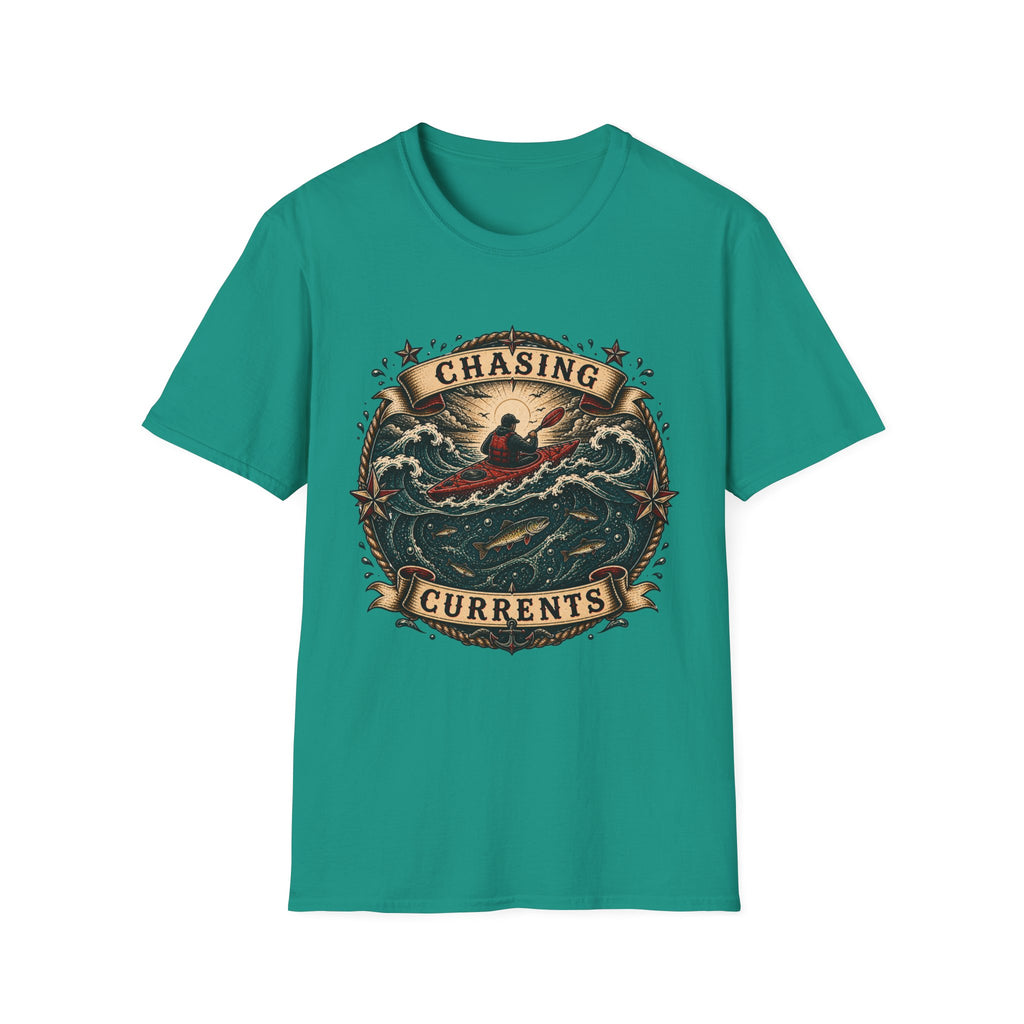 Chasing Currents Kayak T-Shirt – Adventure Ocean Paddling Tee