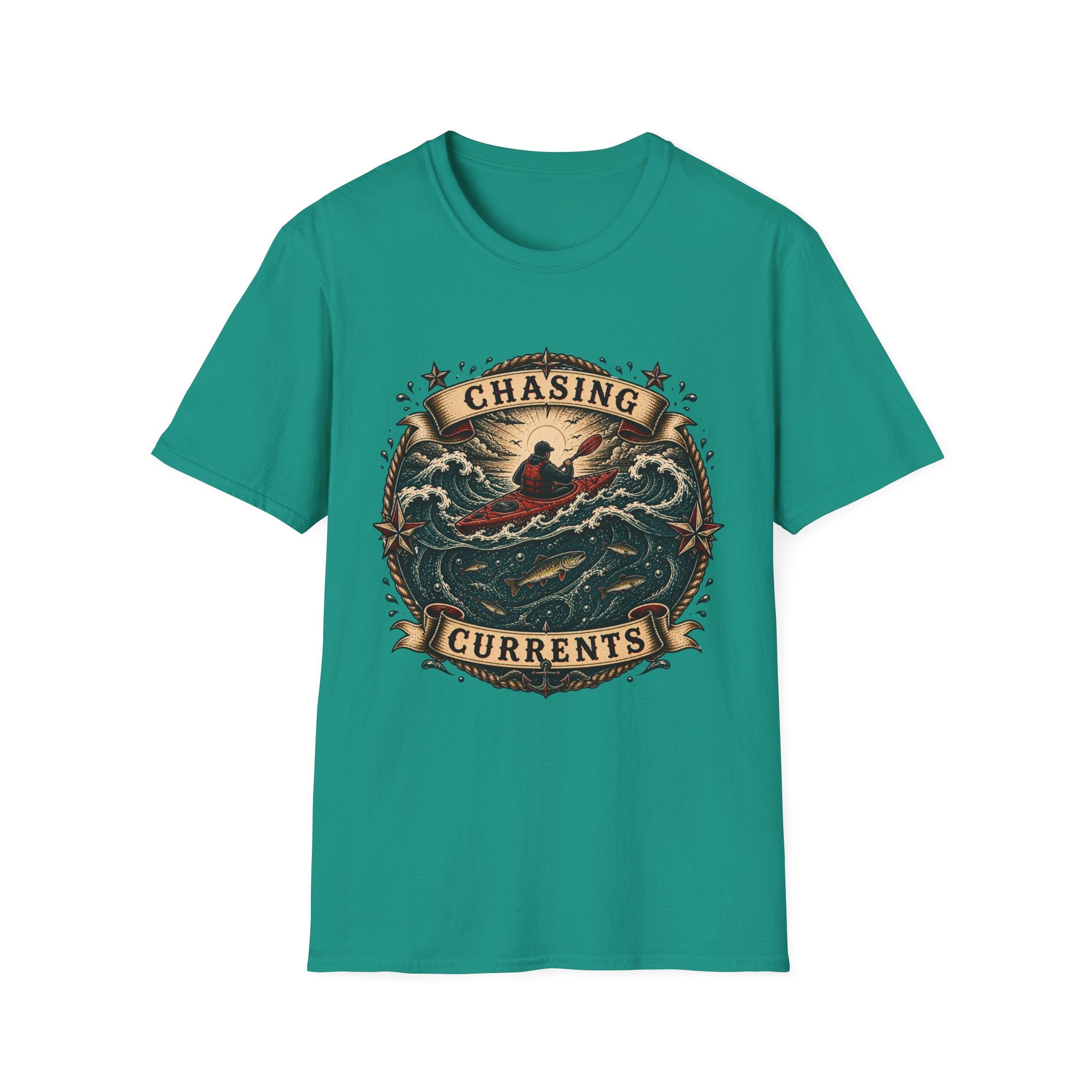 Chasing Currents Kayak T-Shirt – Adventure Ocean Paddling Tee