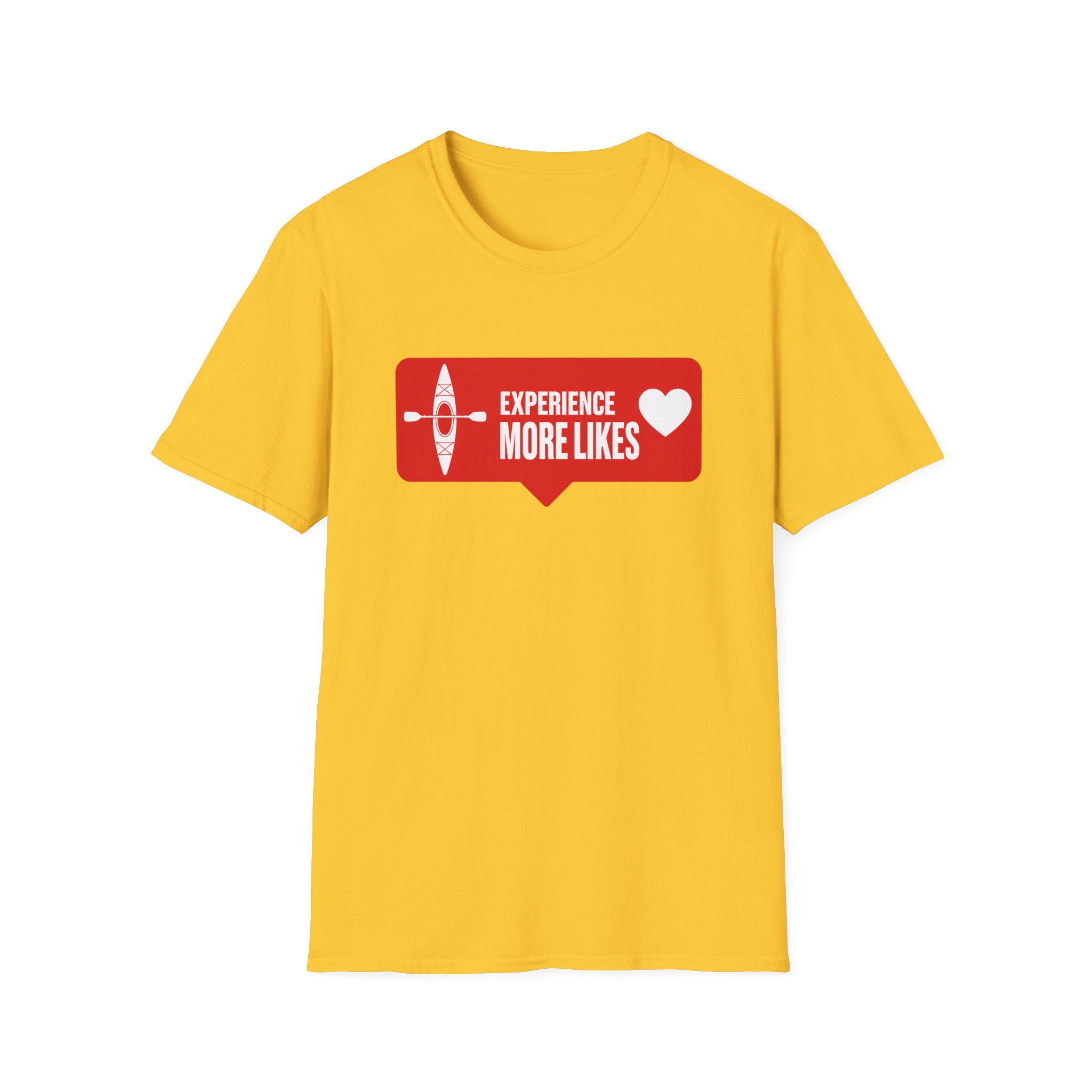 Experience More Likes Social Media Kayak Graphic Tee