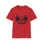 Mountain River Scene with Deer T-Shirt