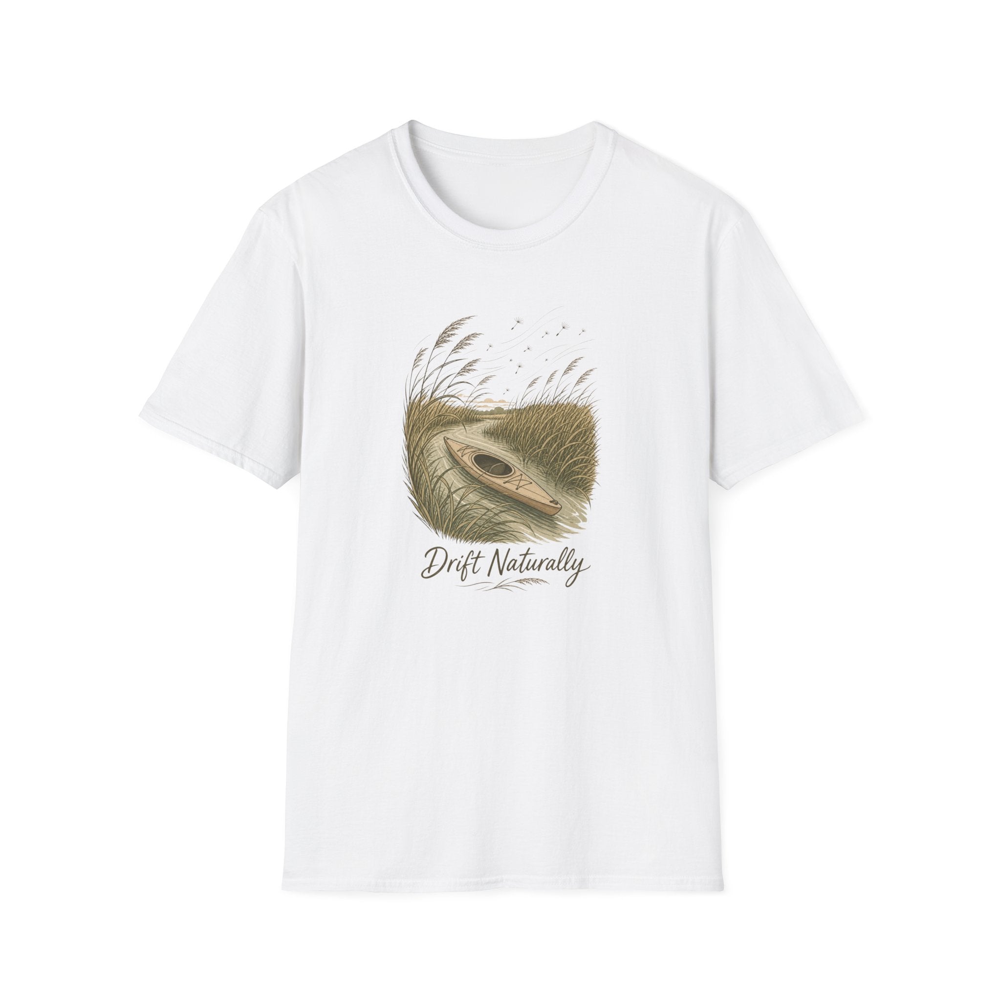 Drift Naturally T-Shirt — Kayak Paddle Nature Tee
