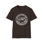 Shark Graphic T-Shirt — "You Can't Out Swim a Shark" Retro Fish Design