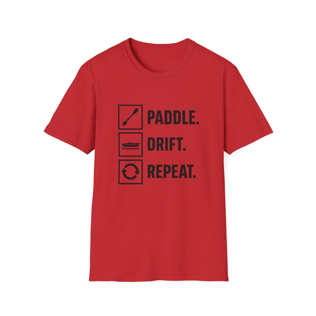 Paddle. Drift. Repeat. T-Shirt — Kayaking Graphic Tee