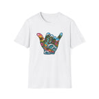 Shaka Vibes T-Shirt — Tropical Beach Hand Graphic