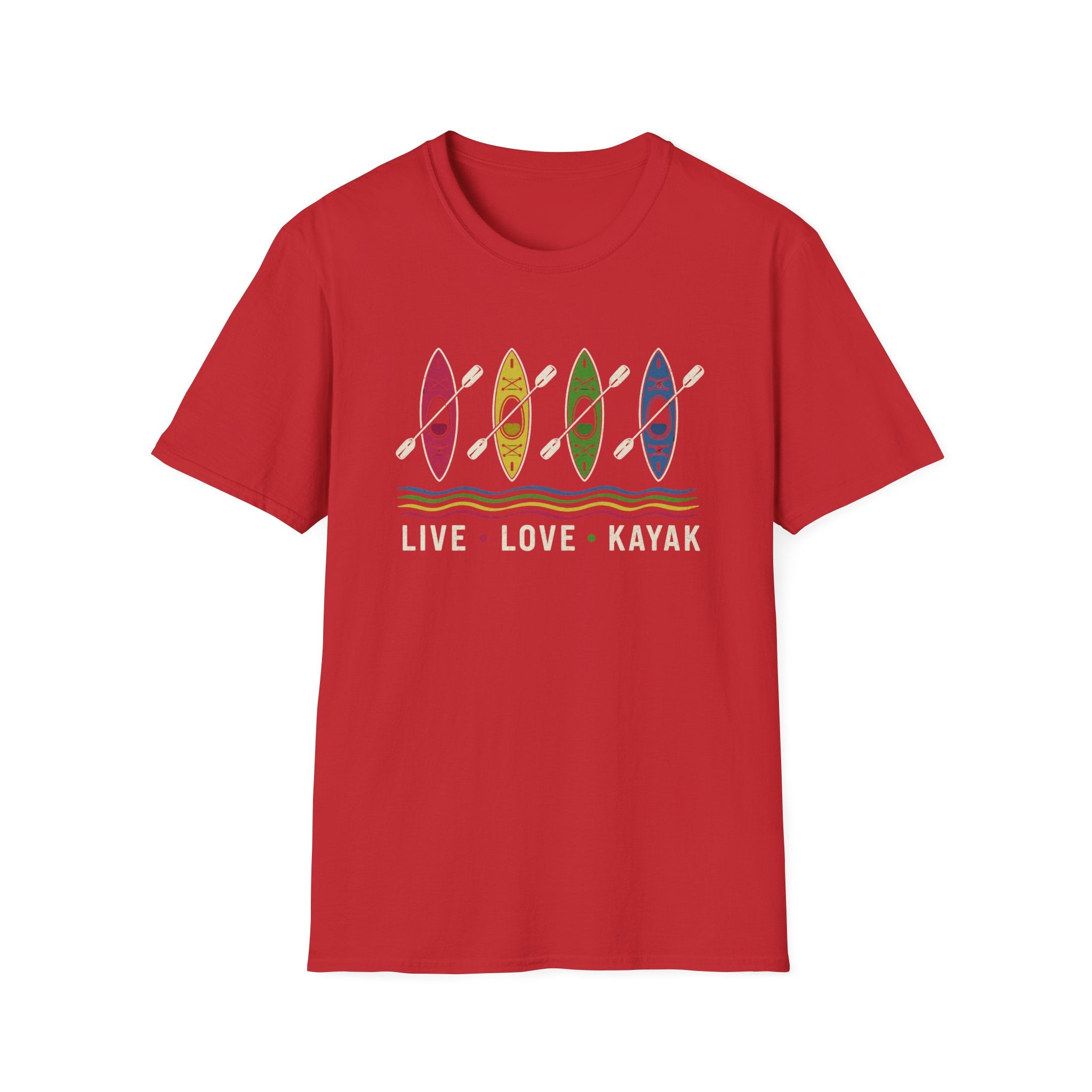 Kayak Life Colorful Kayak Graphic T-Shirt