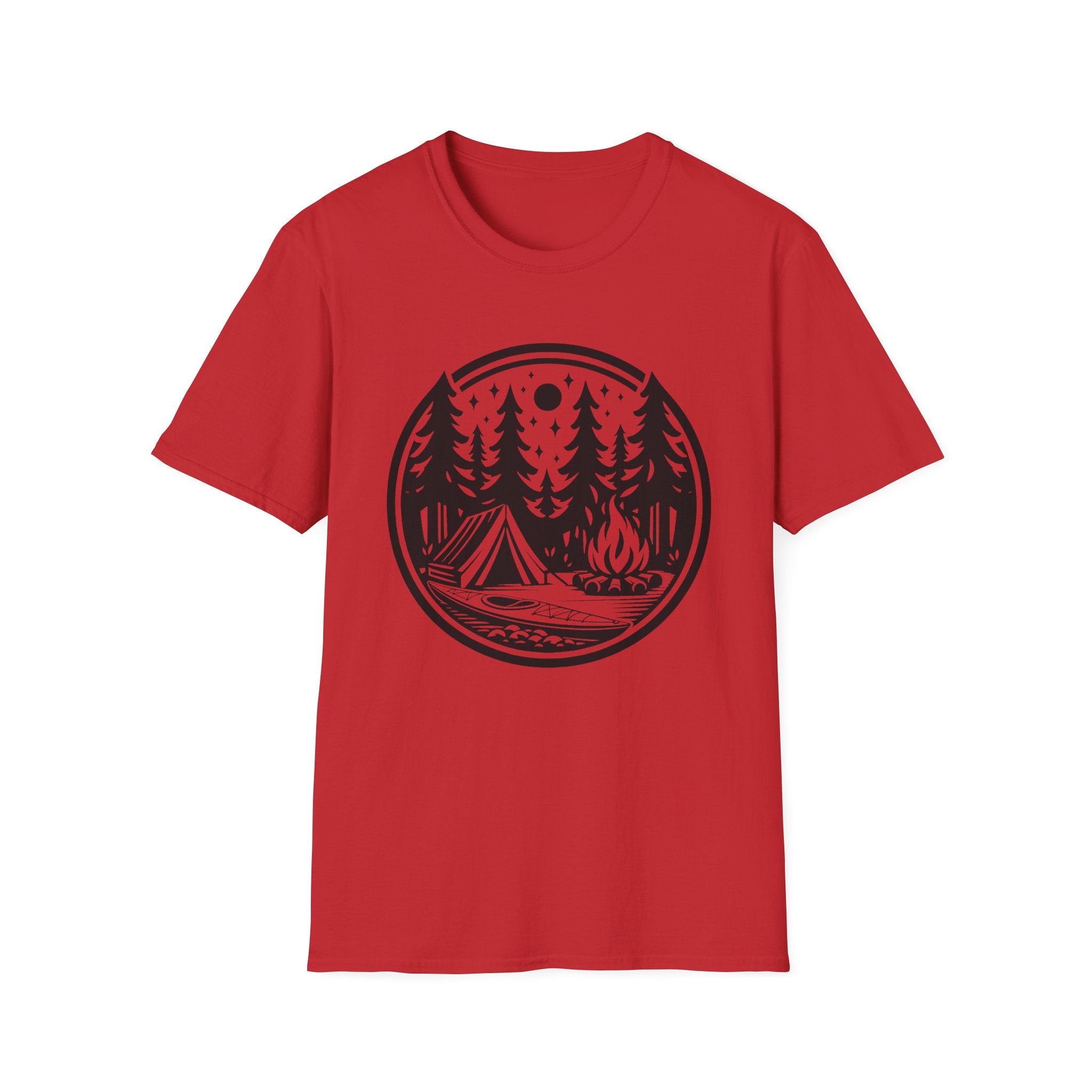 Camping Circle Outdoor Graphic T-Shirt