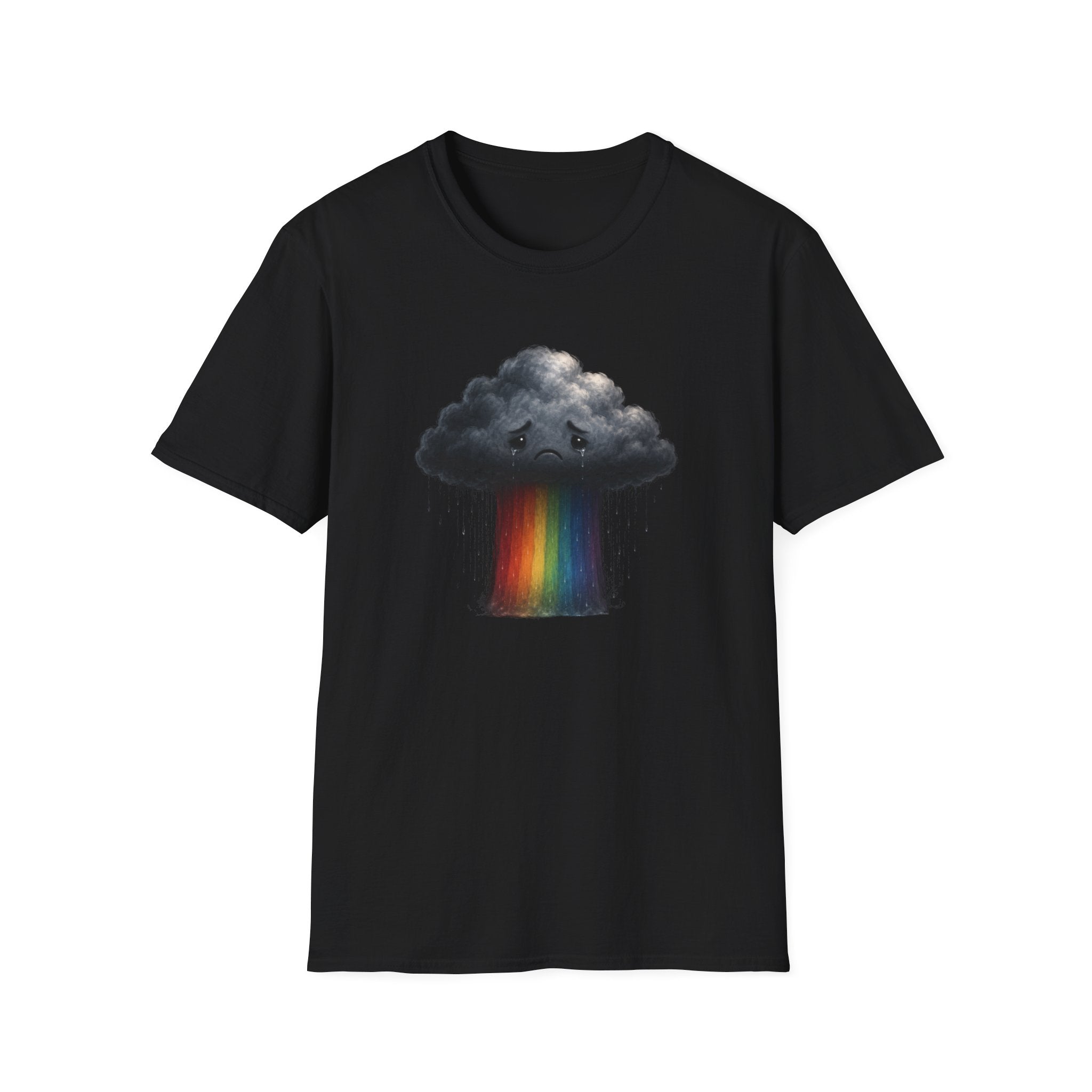 Sad rainbow cloud eco-friendly Tee