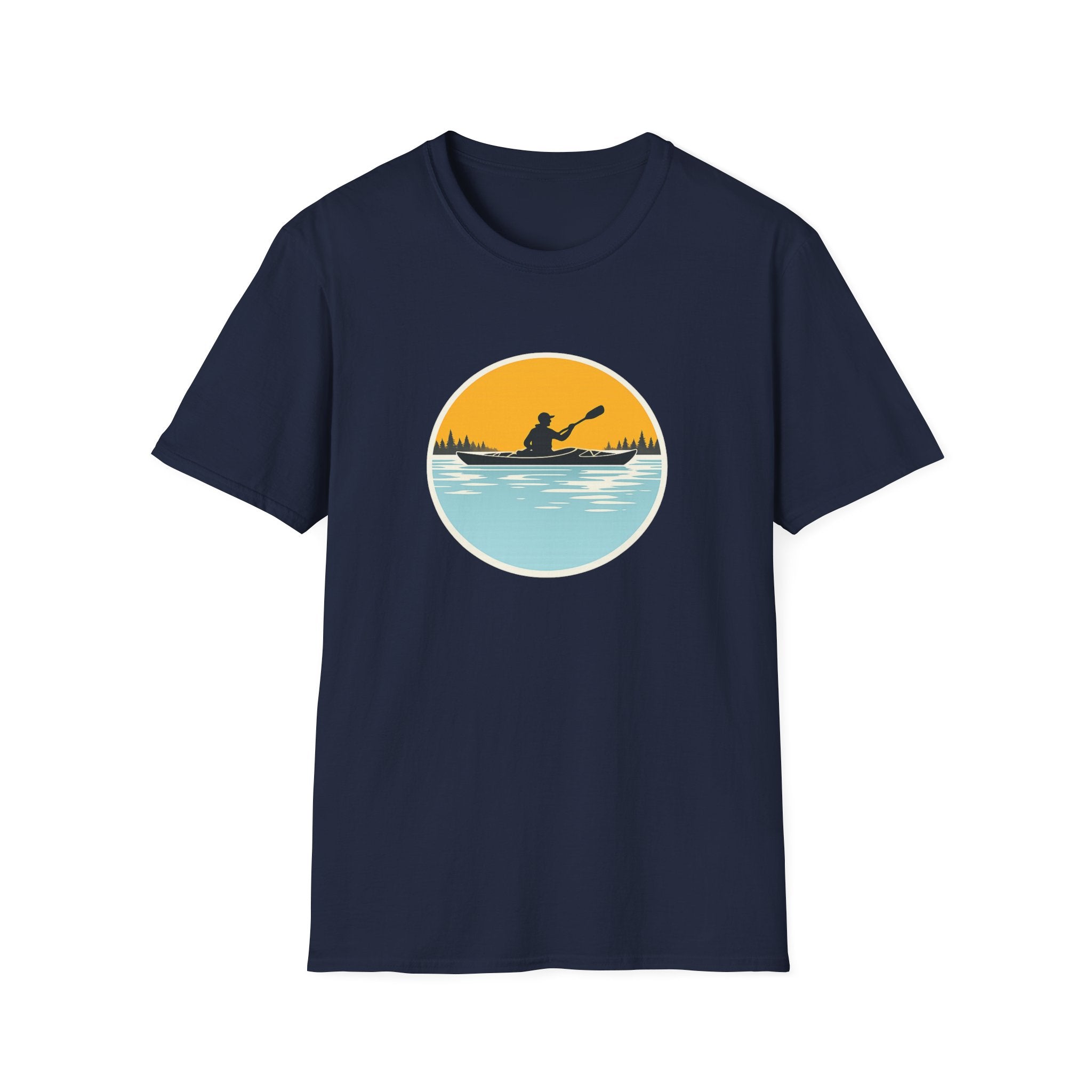 Kayaking Sunset T-Shirt — Paddle Silhouette Tee